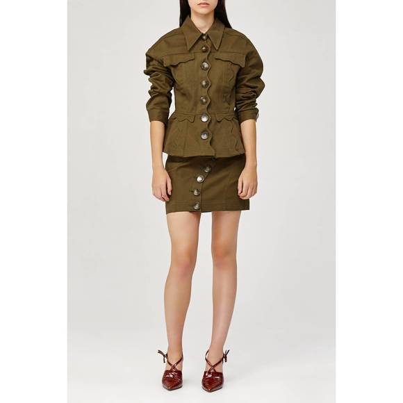 ACLER Dresses & Skirts - NEW ACLER tana denim skirt in olive